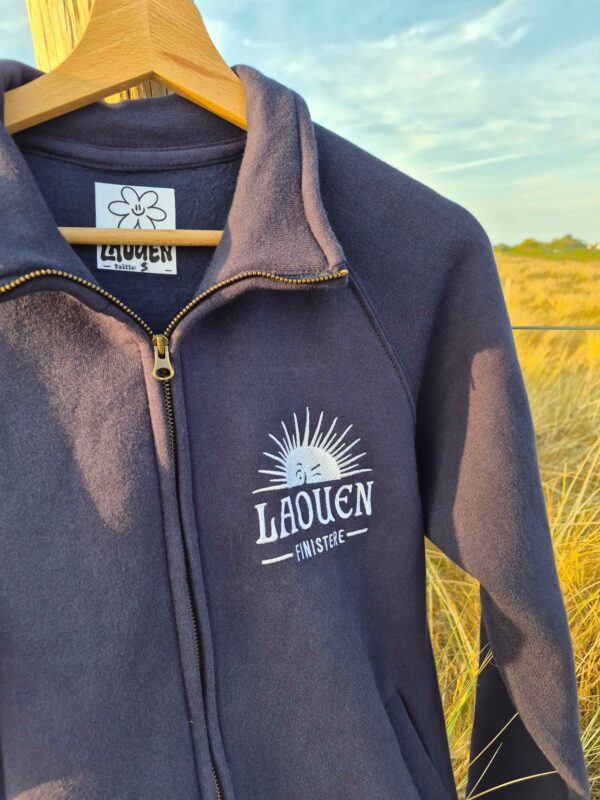 Sweat zippé bleu marine Veste zippé unisexe